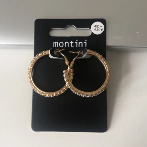 Örhängen - Säljer ett par guldiga örhängen med ”kristaller” på, från Ur & Penn. Aldrig använda!