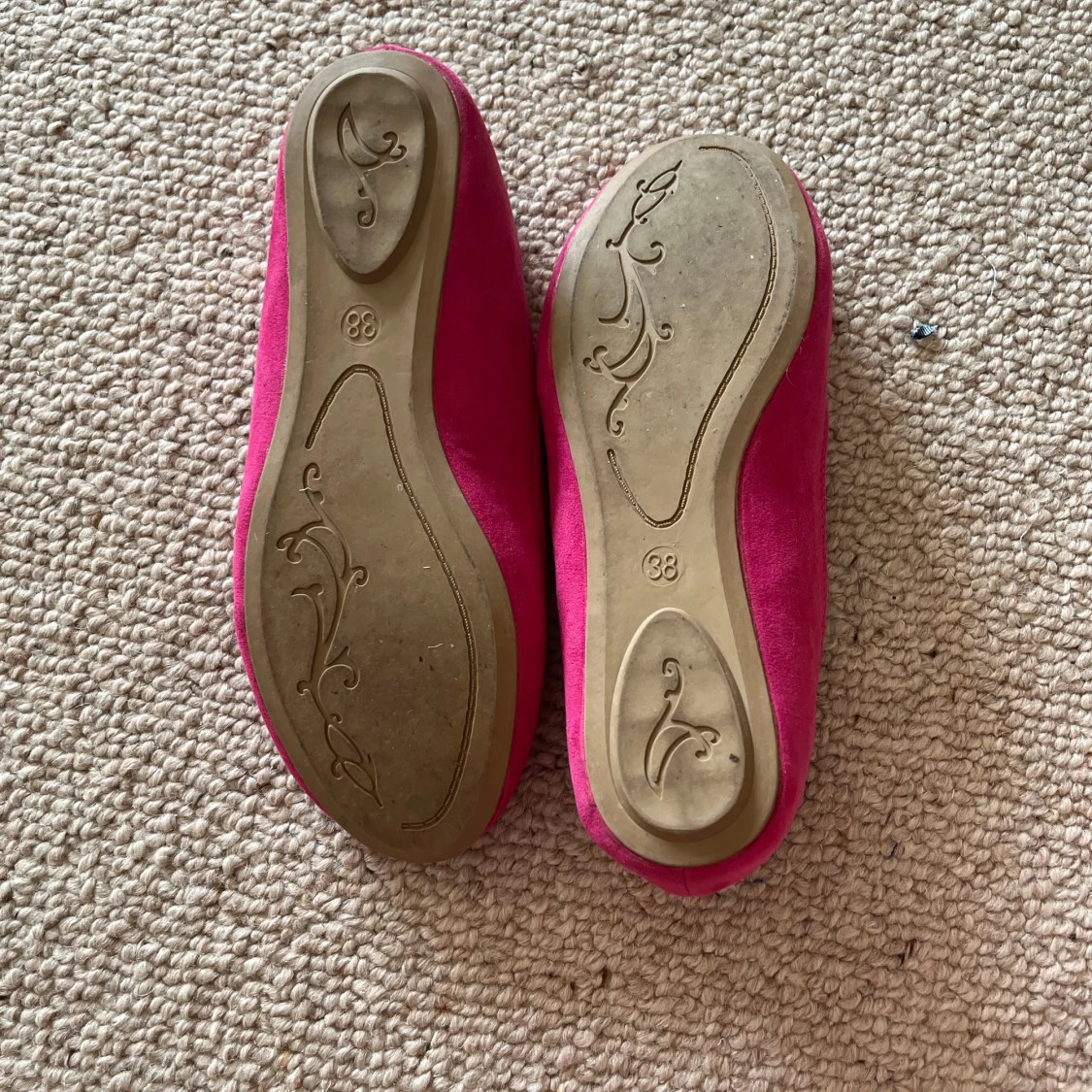 Rosa ballerinaskor med rosett från Duffy - 3