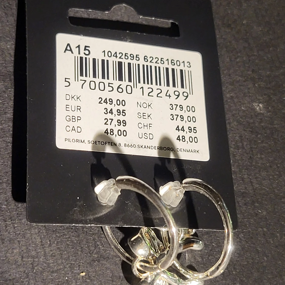 Pilgrim coquette örhängen med rosett i silver - 2