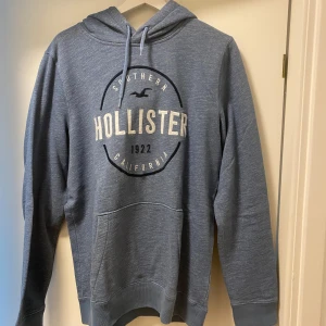 Blå hoodie från Hollister - En blå hoodie från Hollister i bra skick