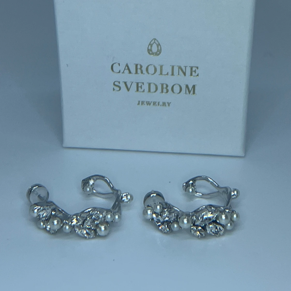 Caroline Svedbom silvriga örhängen