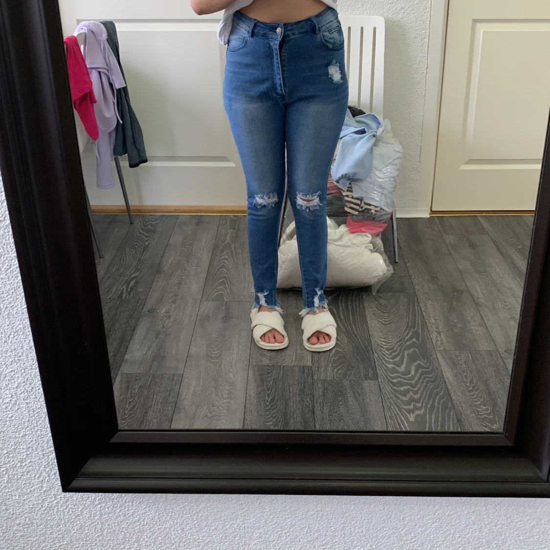 Blå skinny jeans från Shein