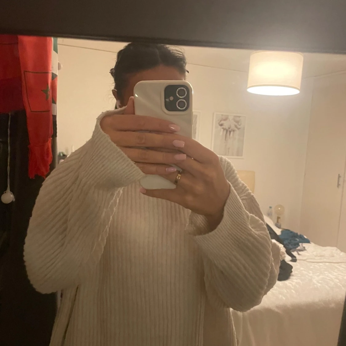 Beige stickad tröja - 2