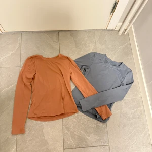 Två långärmade tröjor i rost och blått - Båda för 50