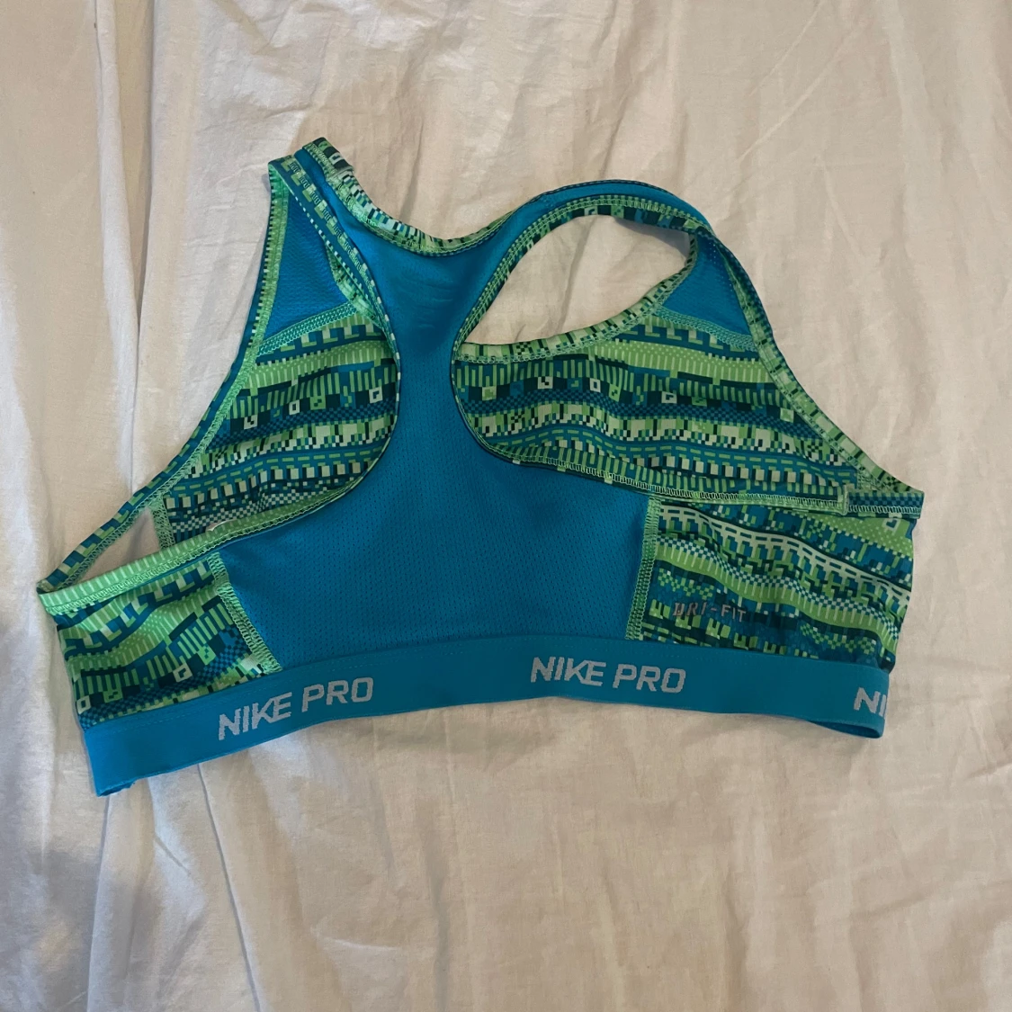 Nike Pro sport-bh blå/grön XL - 1