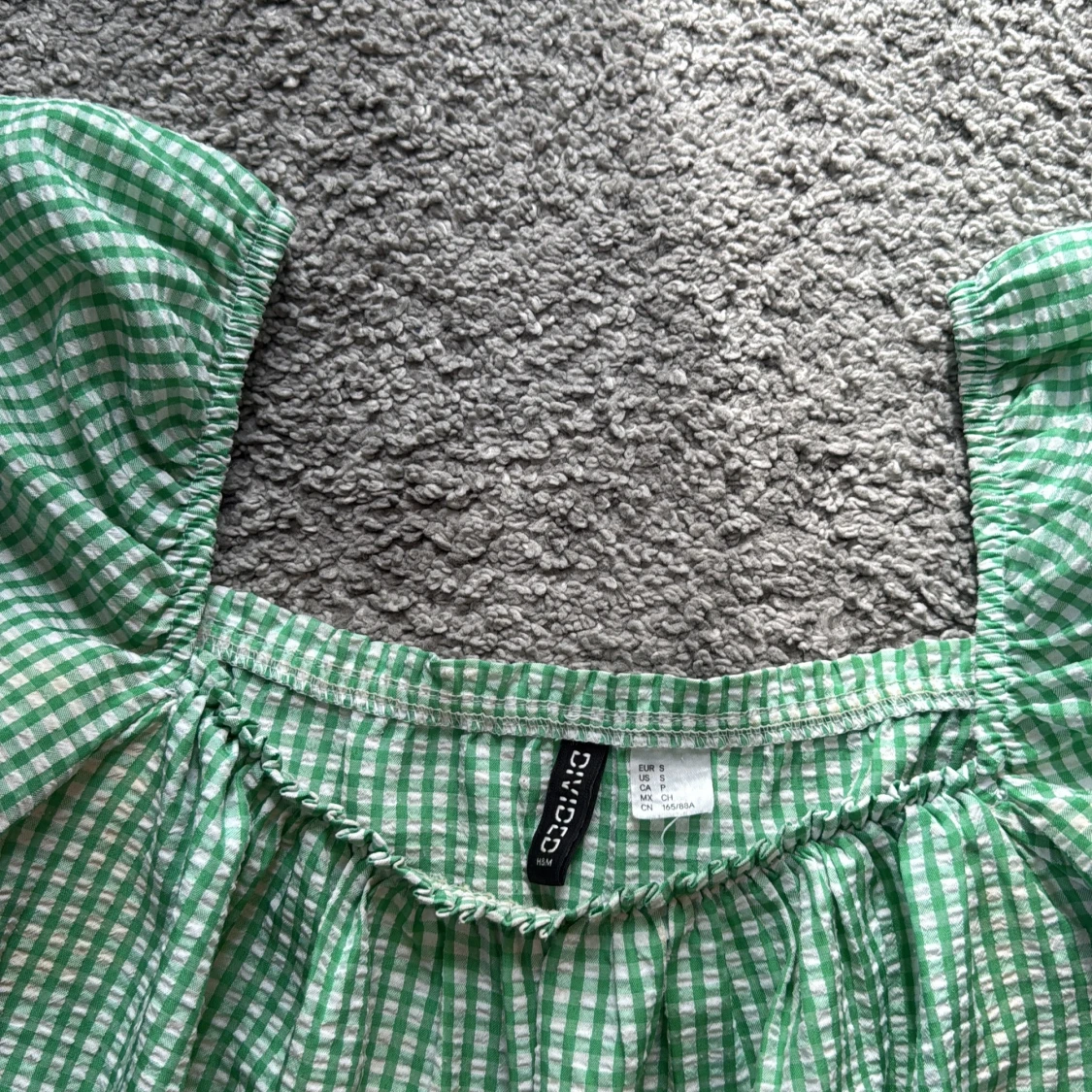 Grön rutig blus från Divided H&M - 1
