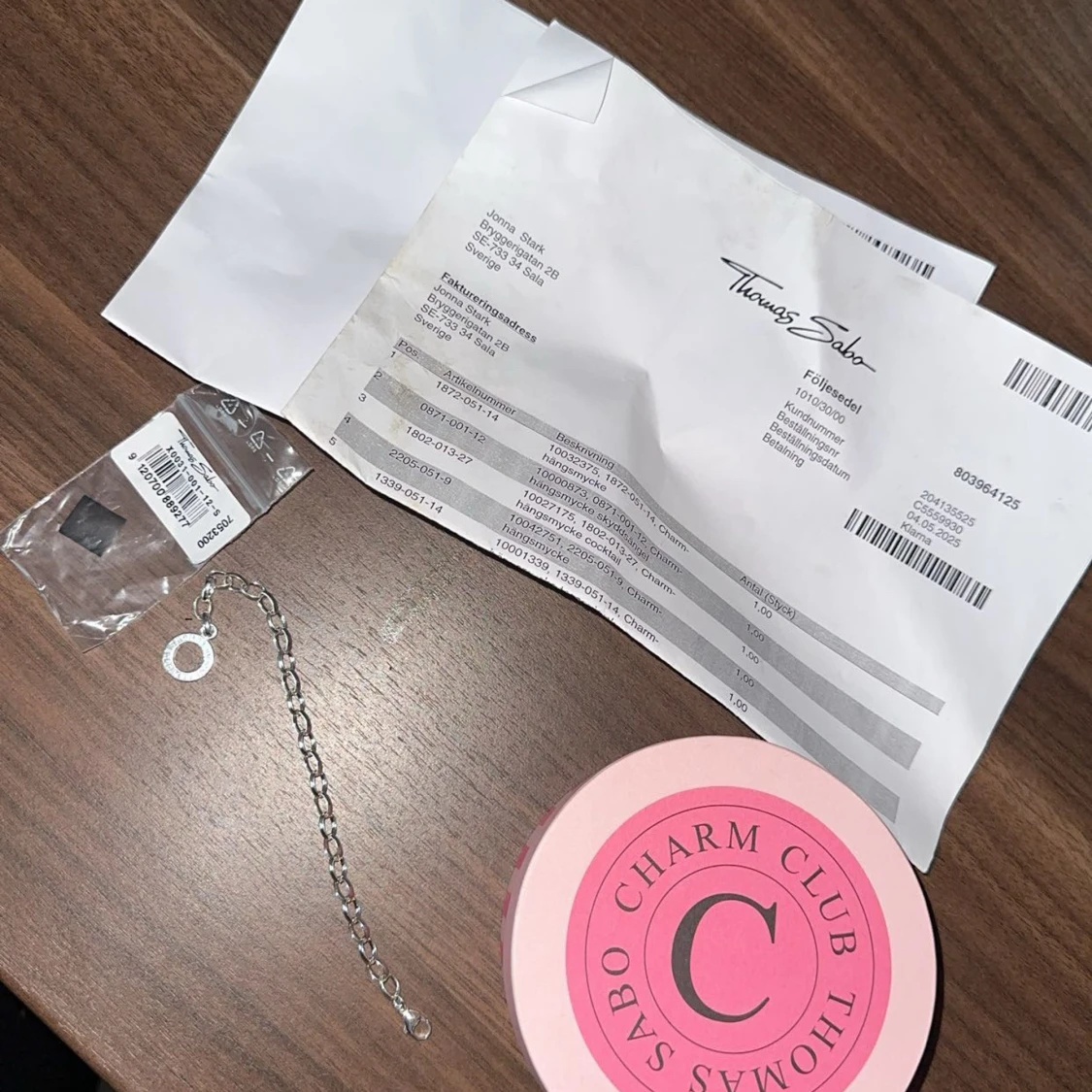 Thomas Sabo silver charms och armband