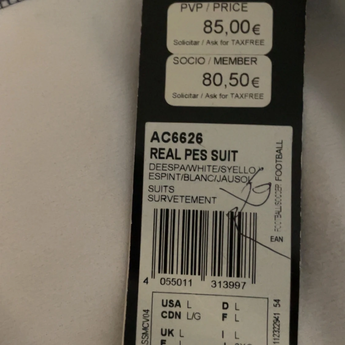 Adidas Real Madrid vit träningsjacka - 2