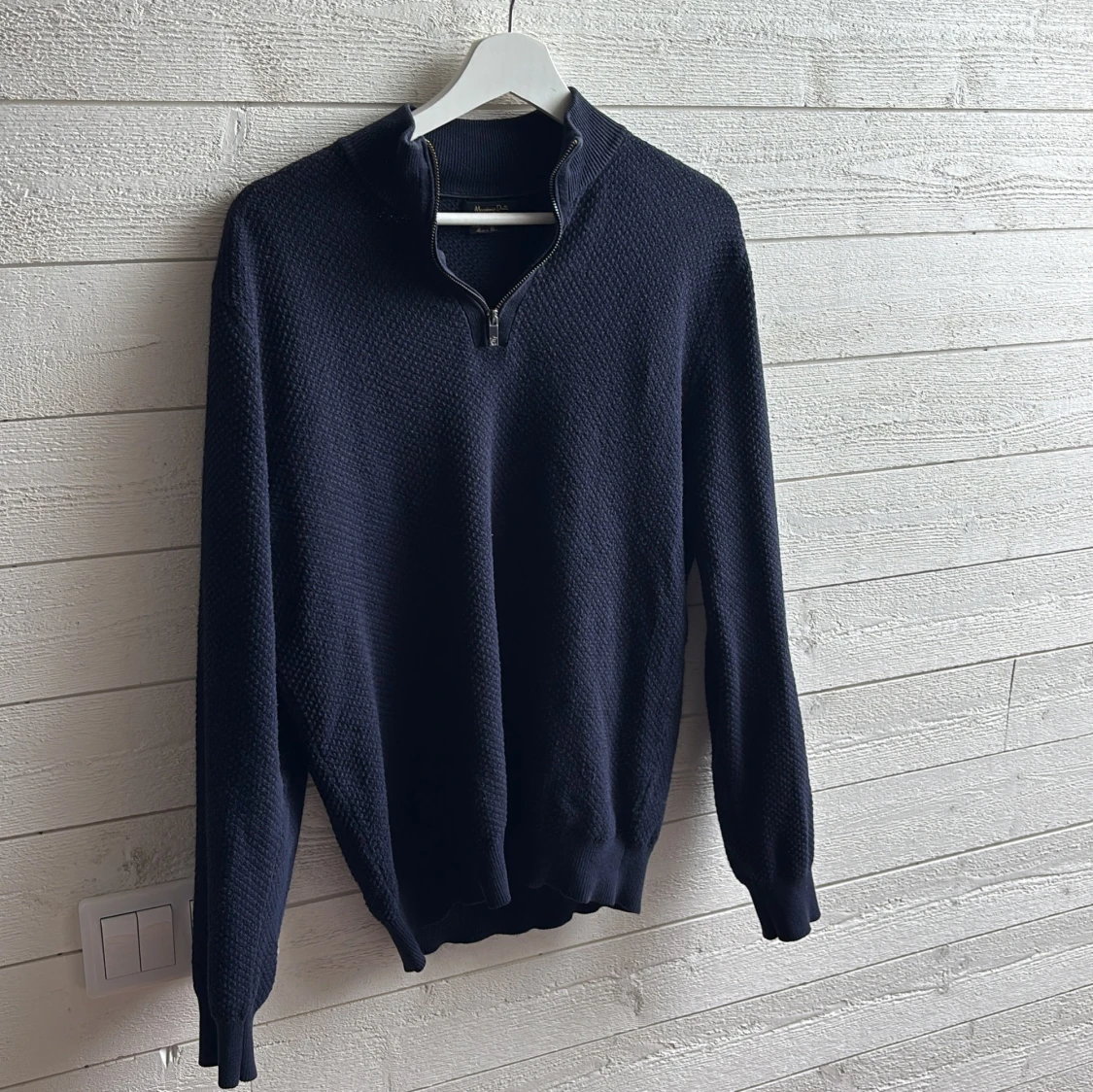 Mörkblå half zip tröja Massimo Dutti - 1