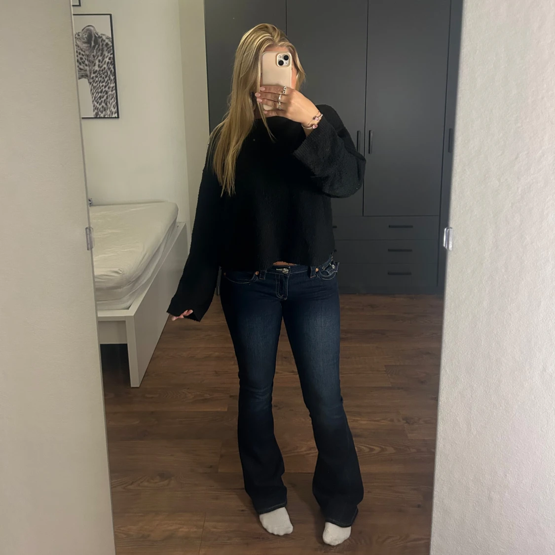 Mörkblå bootcut true Religion jeans