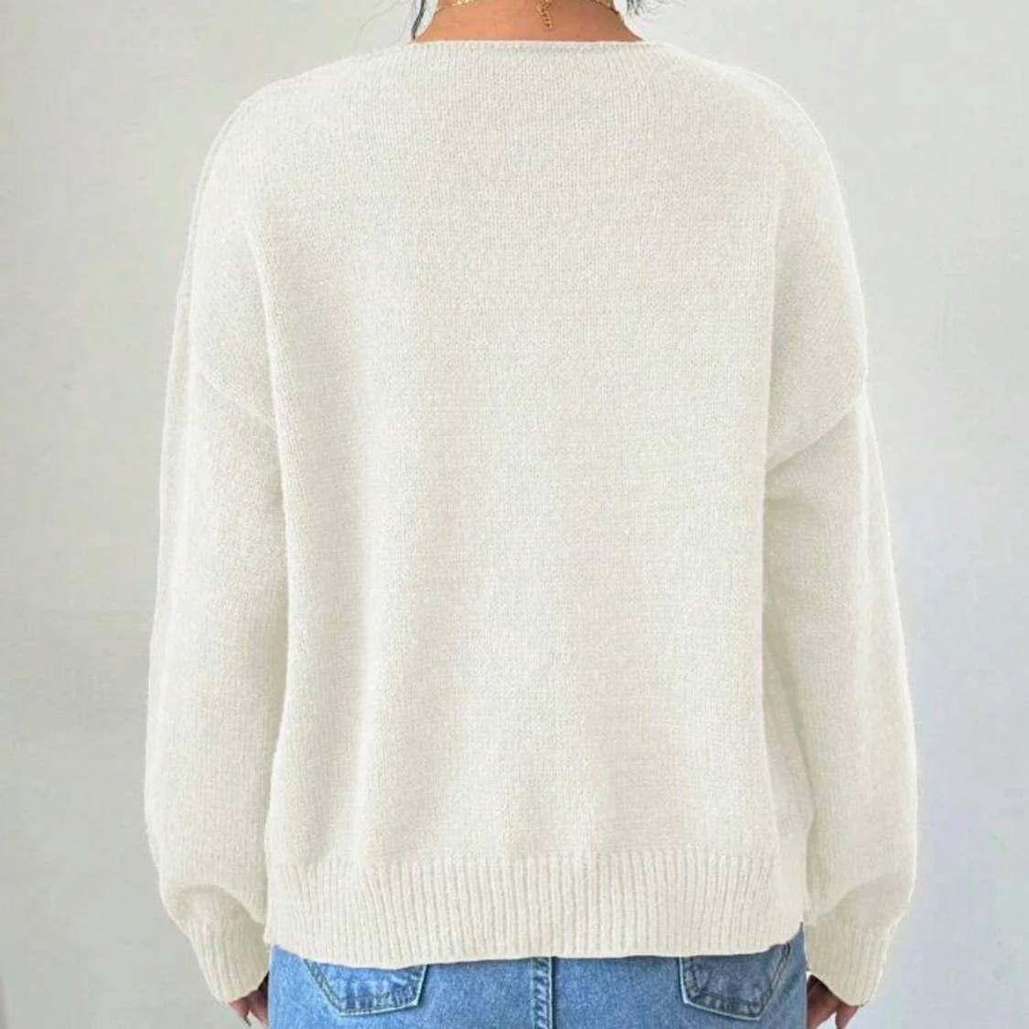 Vit kofta med knyt från SHEIN - 2