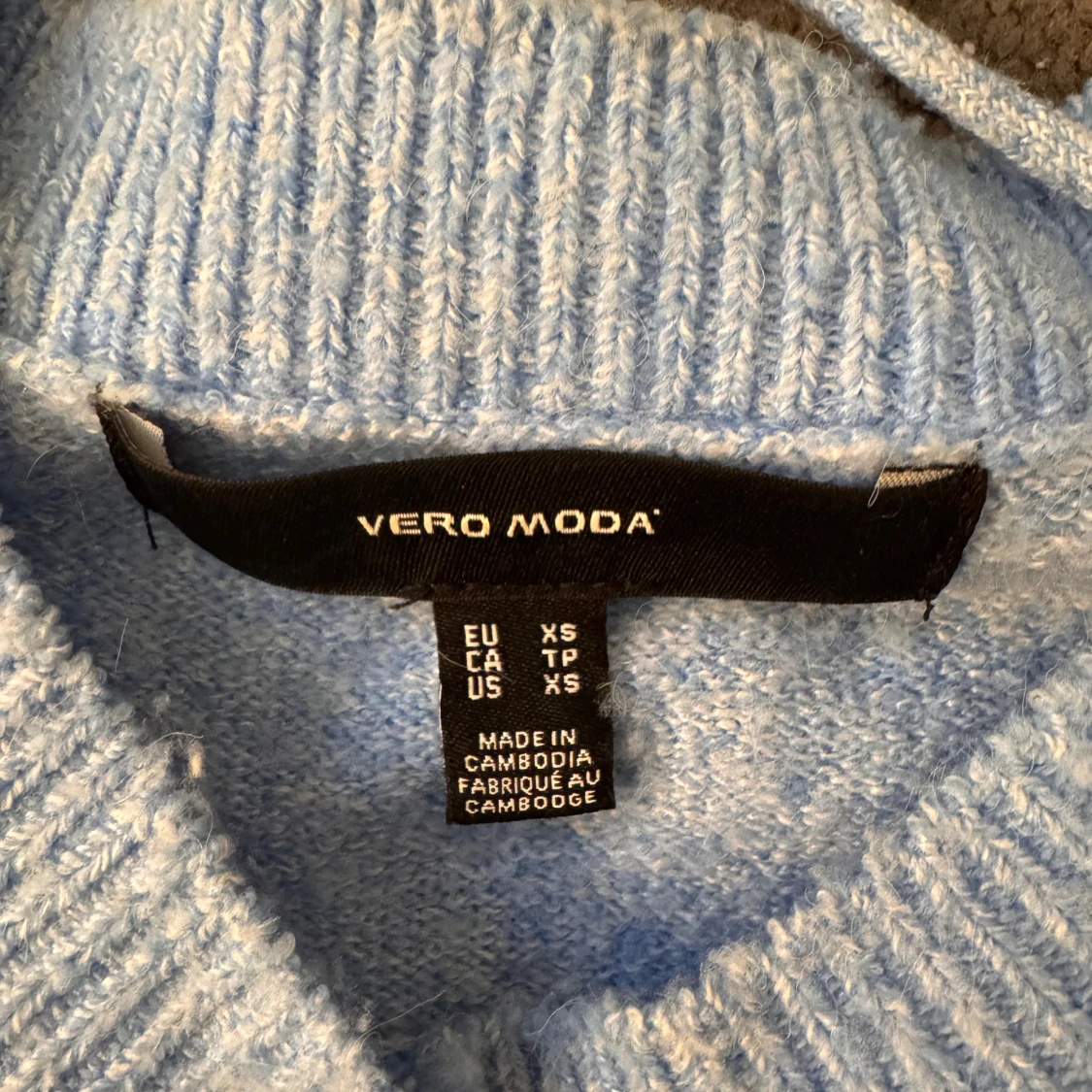 Ljusblå stickad tröja Vero Moda - 1