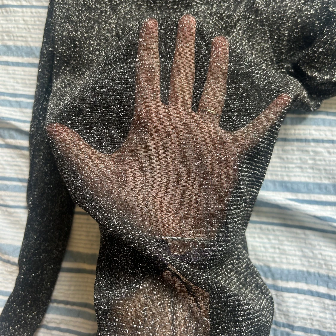 Glittrig mesh  topp - 1