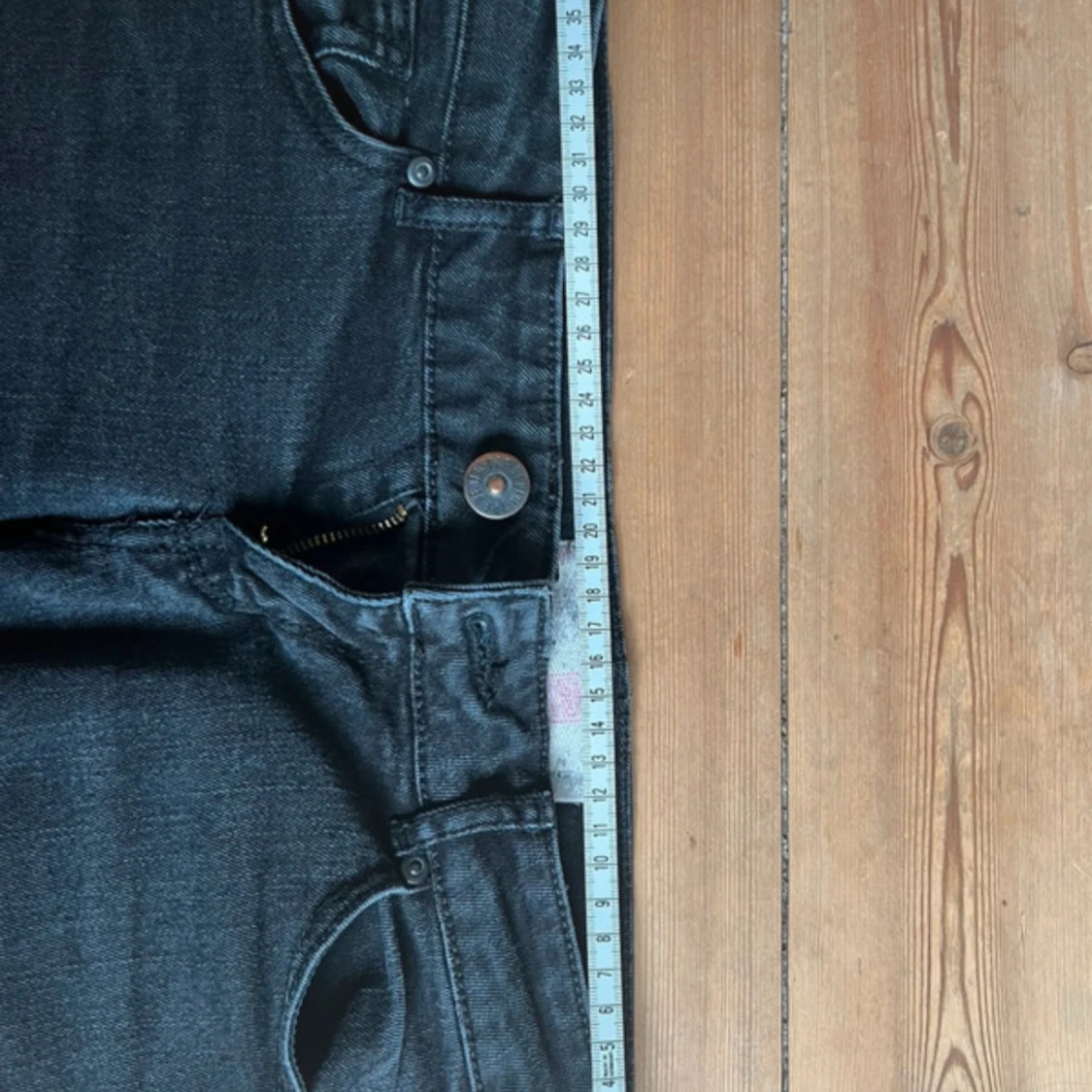 Low waist svarta jeans - 2