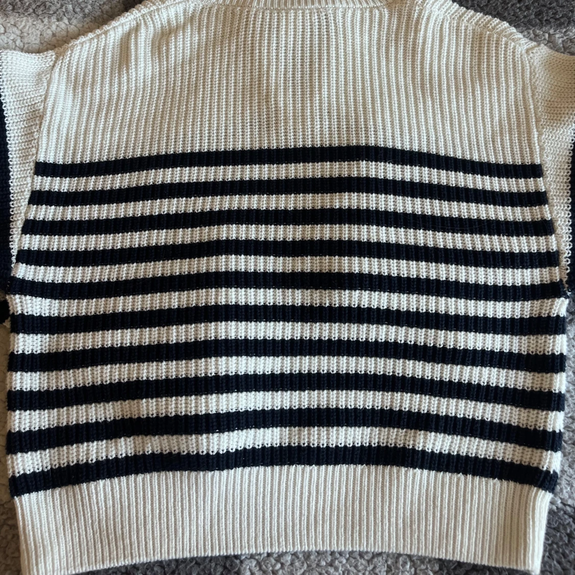 Randig stickad half zip tröja🥰 - 3