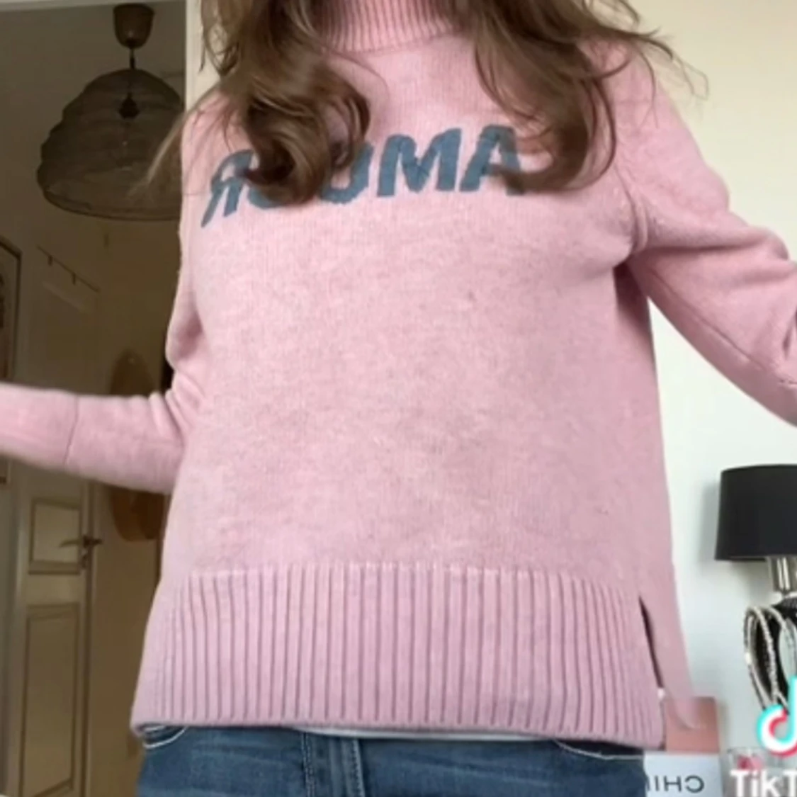 Rosa Zadig tröja med texten 'AMOUR' - 1