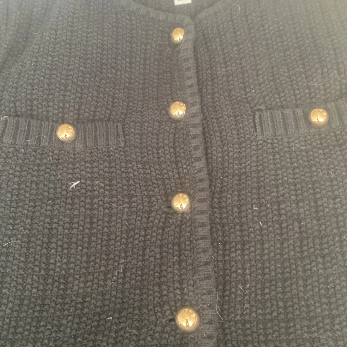 Svart stickad kofta från H&M - 3