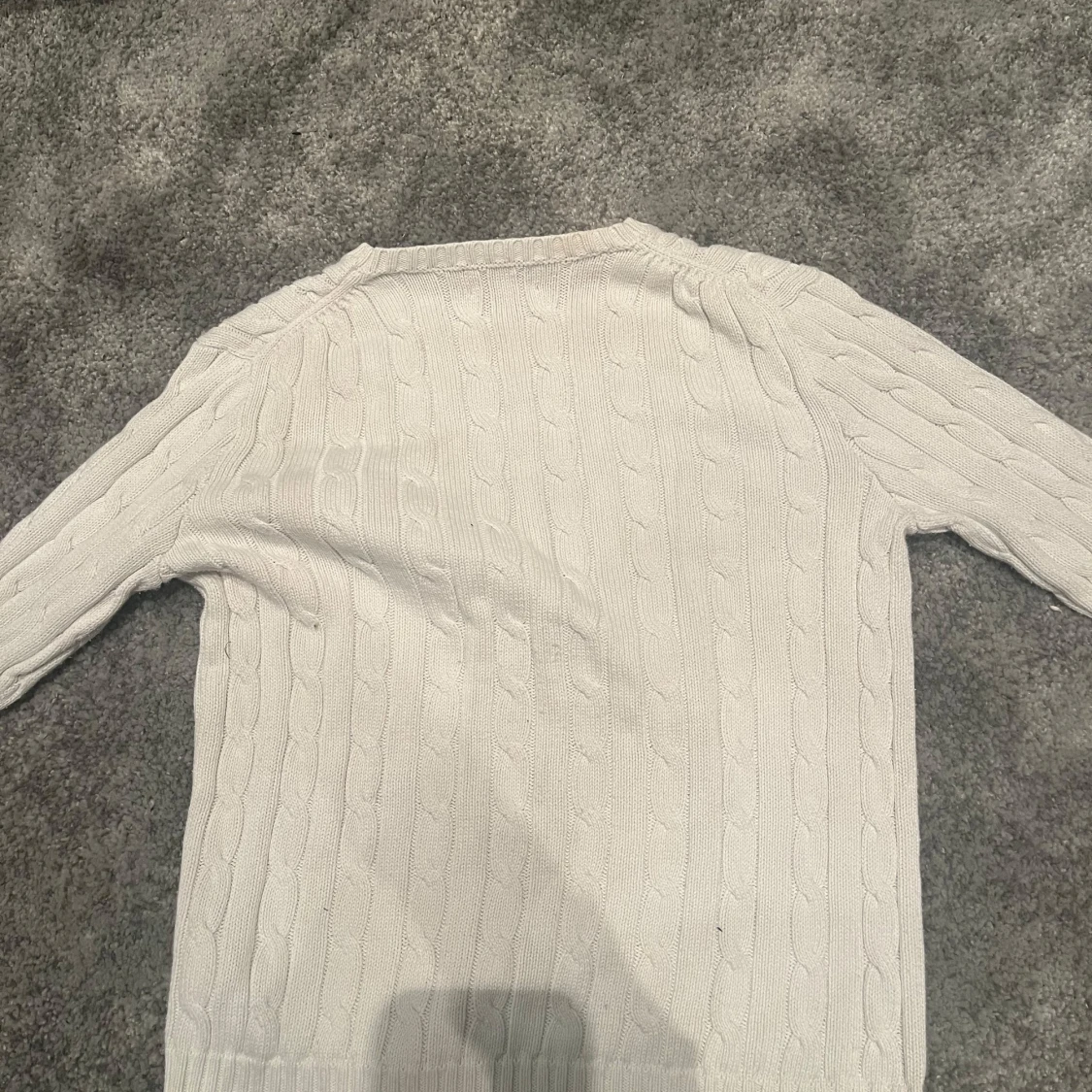 Vit kabelstickad tröja Polo Ralph Lauren - 1