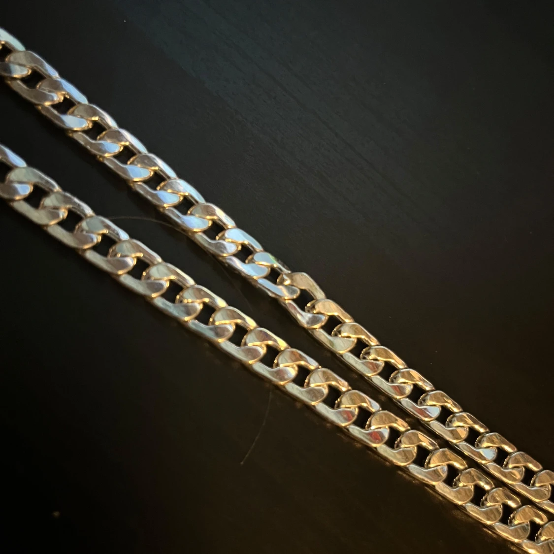 Chunky silverfärgat kedjehalsband - 3