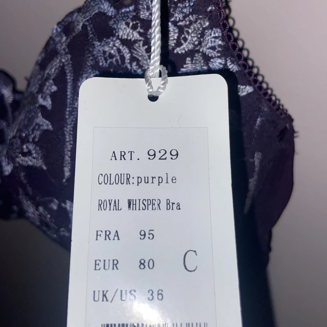 Lila blommig bh från LingaDore 80C - 1