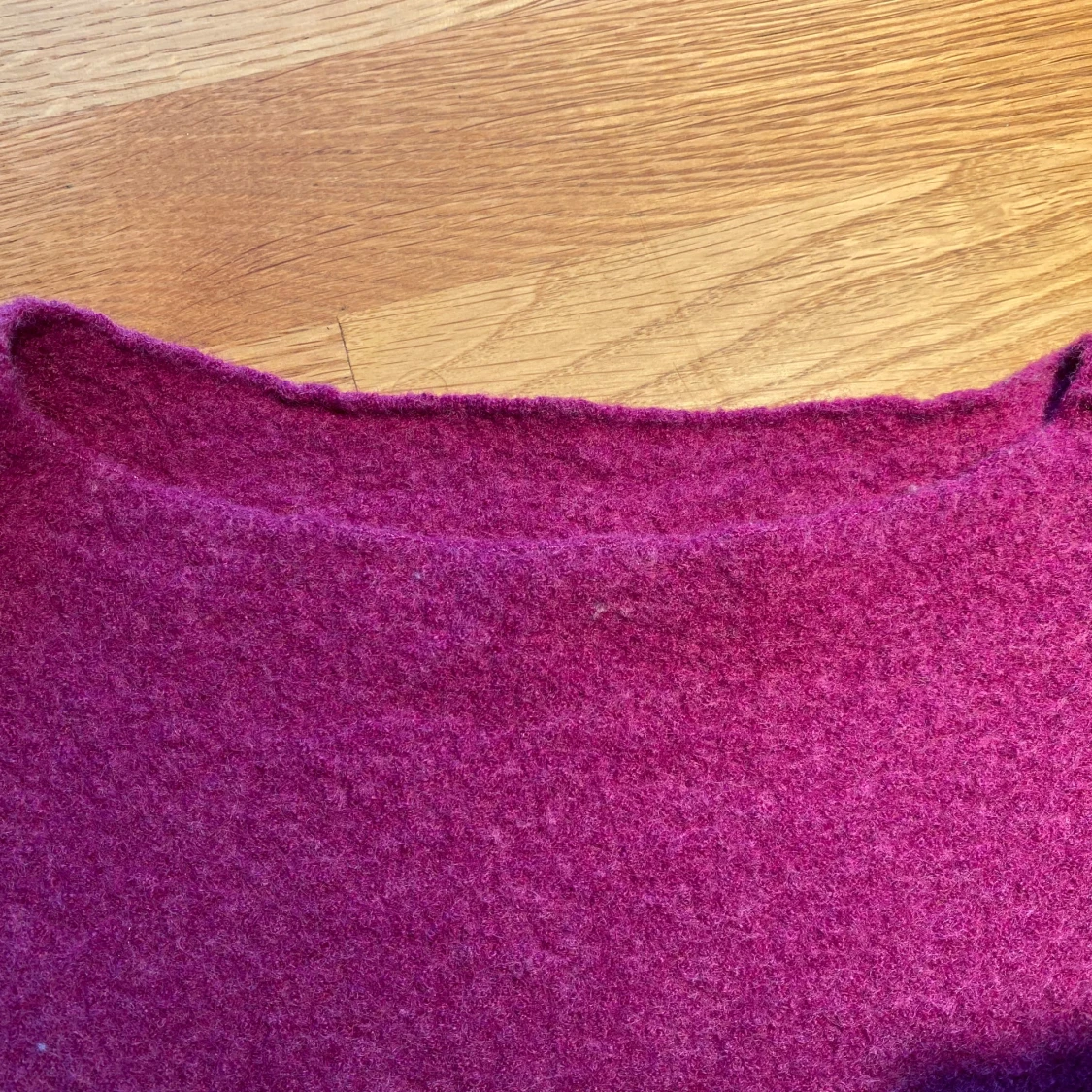Lila stickad tröja strl M - 3
