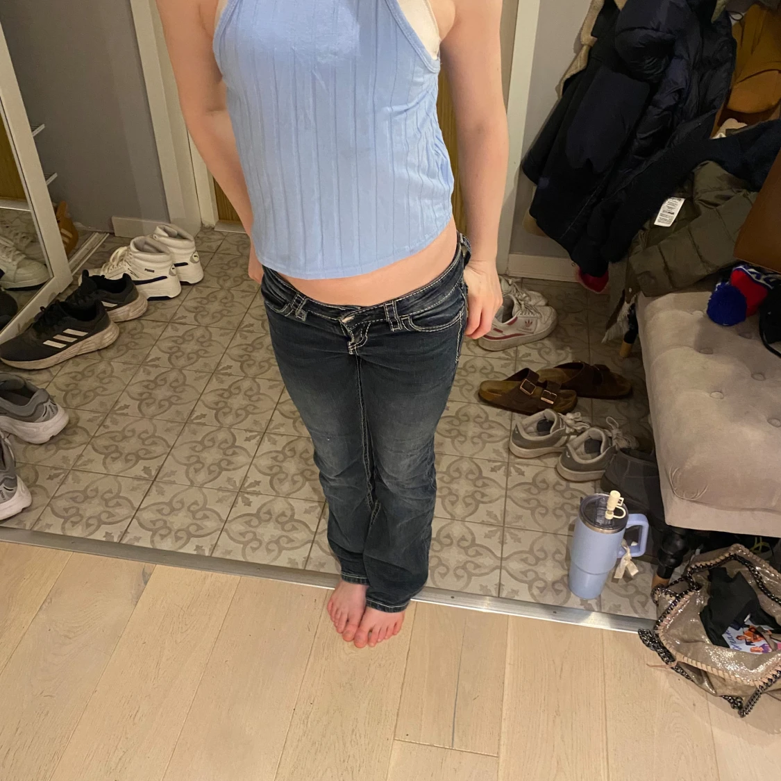 Två ribbade linnen - 3