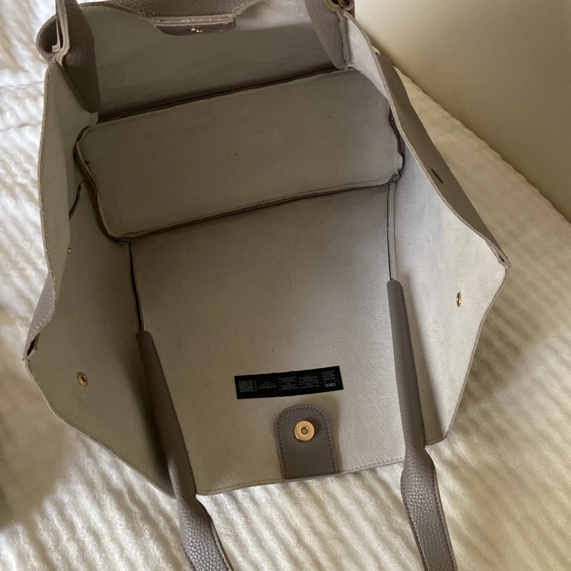 Beige/grå axelväska - 2