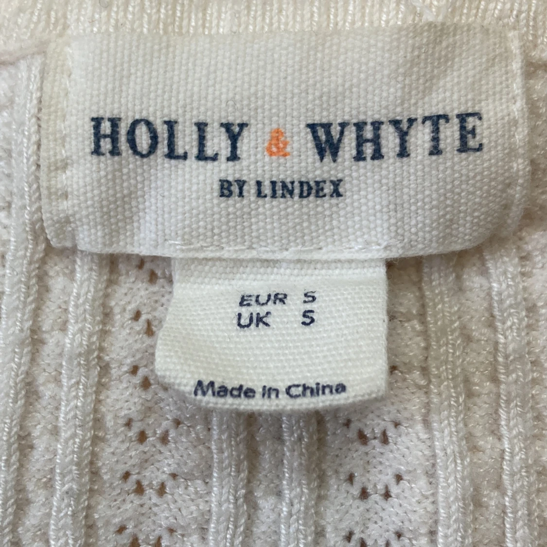 Vit stickad topp Holly & Whyte - 1