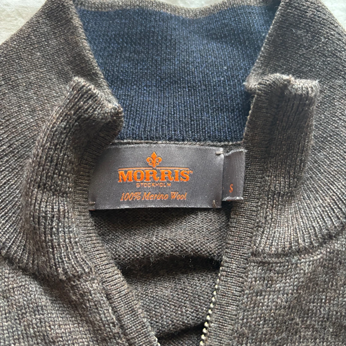 Brun merinoullströja från Morris - 1