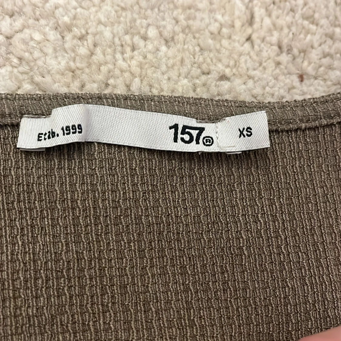 Brun ribbad klänning XS🩷🩷 - 1