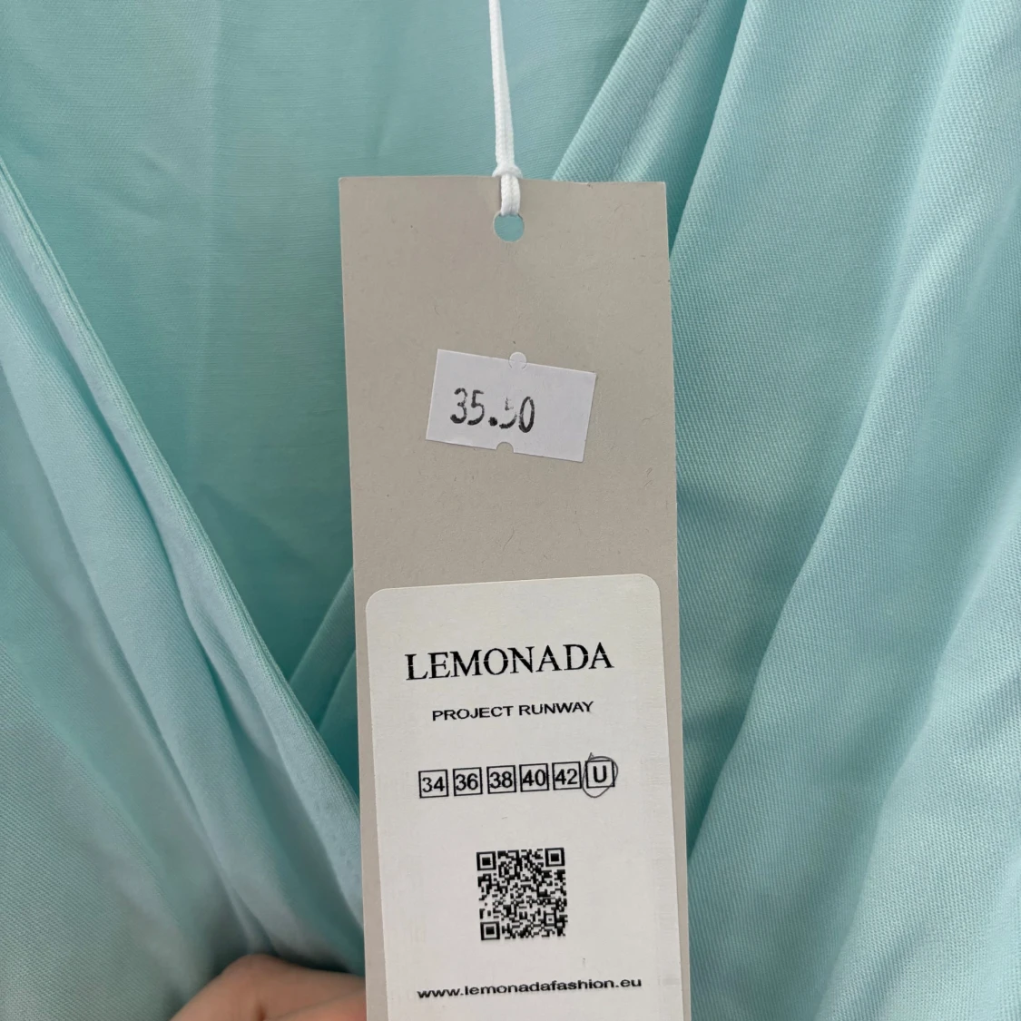 Ljusblå omlottklänning Lemonada - 1