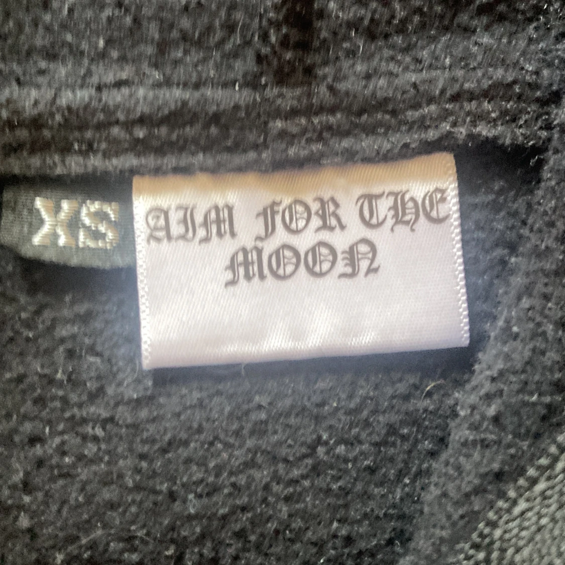 Svart hoodie Aim For The Moon XS - 2