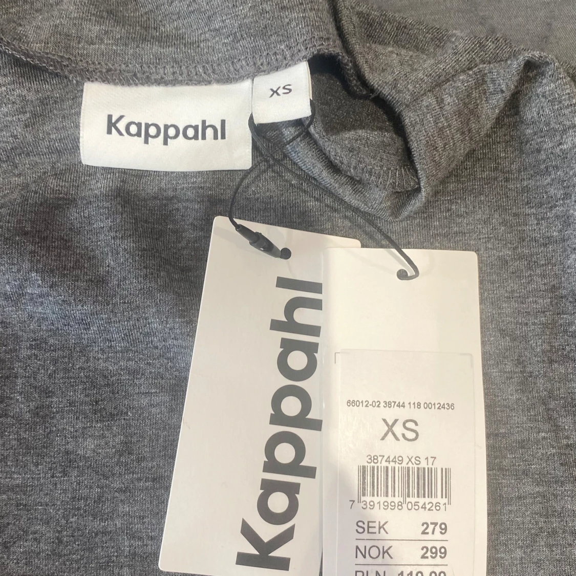 Grå långärmad topp med rynk från Kappahl - 3