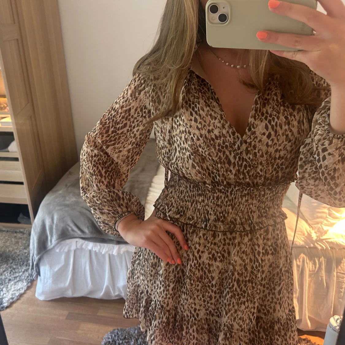 Leopardmönstrad klänning från Zara