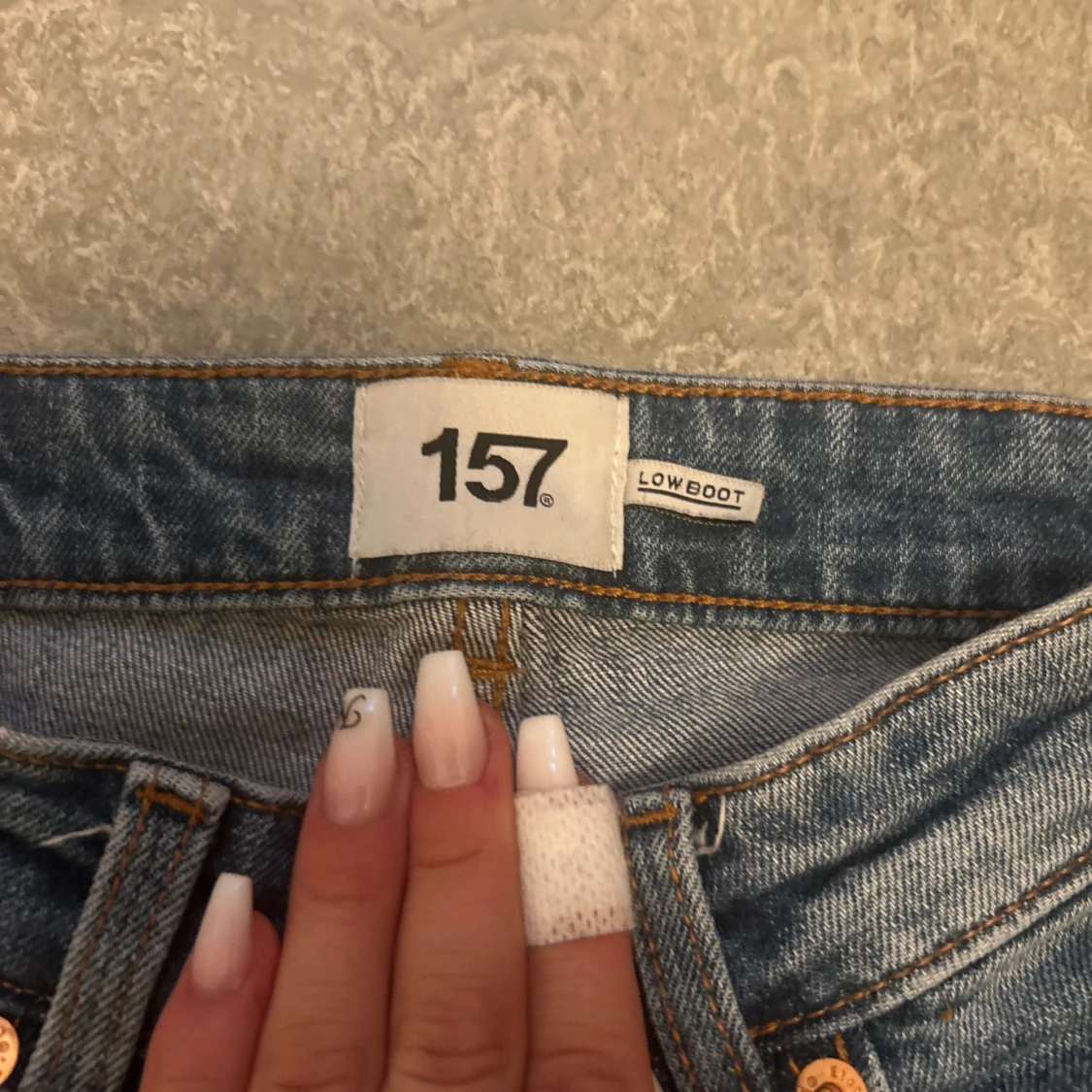 Blå bootcut jeans från 157 lowboot - 3