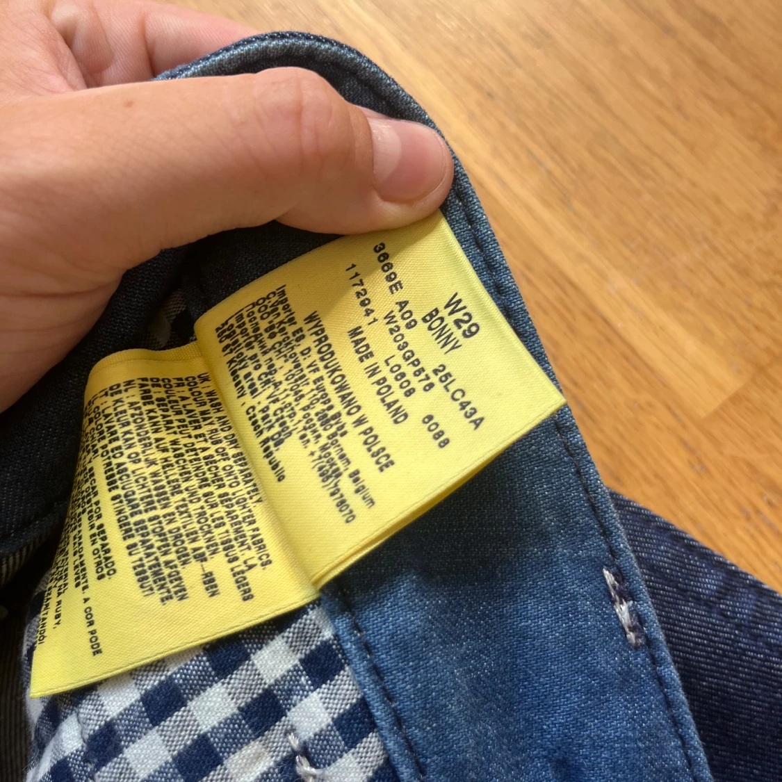 Wrangler lång jeanskjol blå W29 - 3