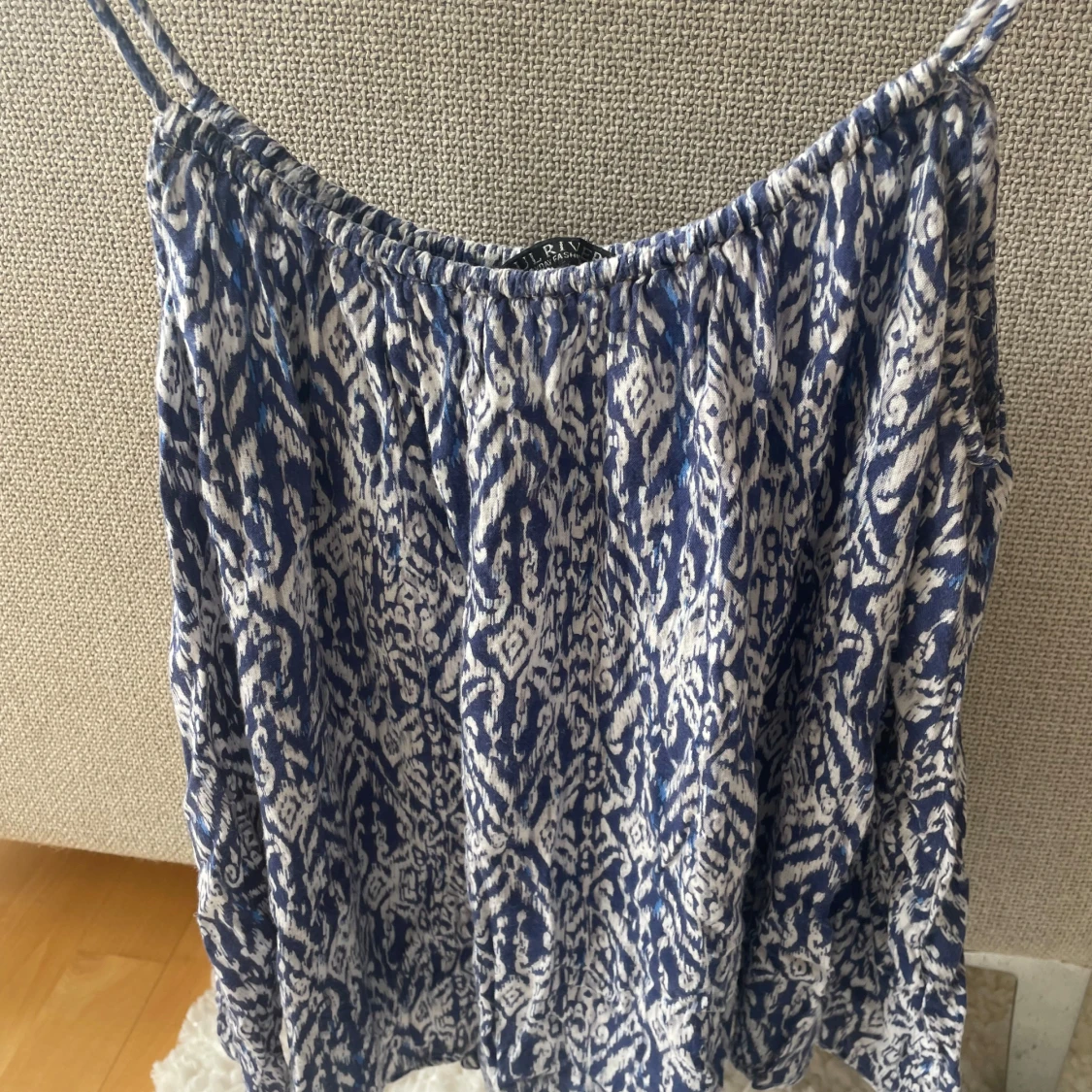 Blåvit mönstrad linnetopp Soul River - 2