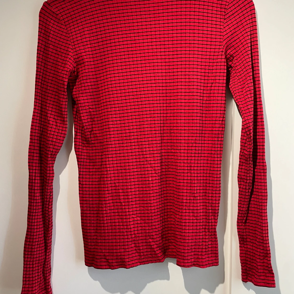 Röd och svart randig långärmad tröja Zara - 1