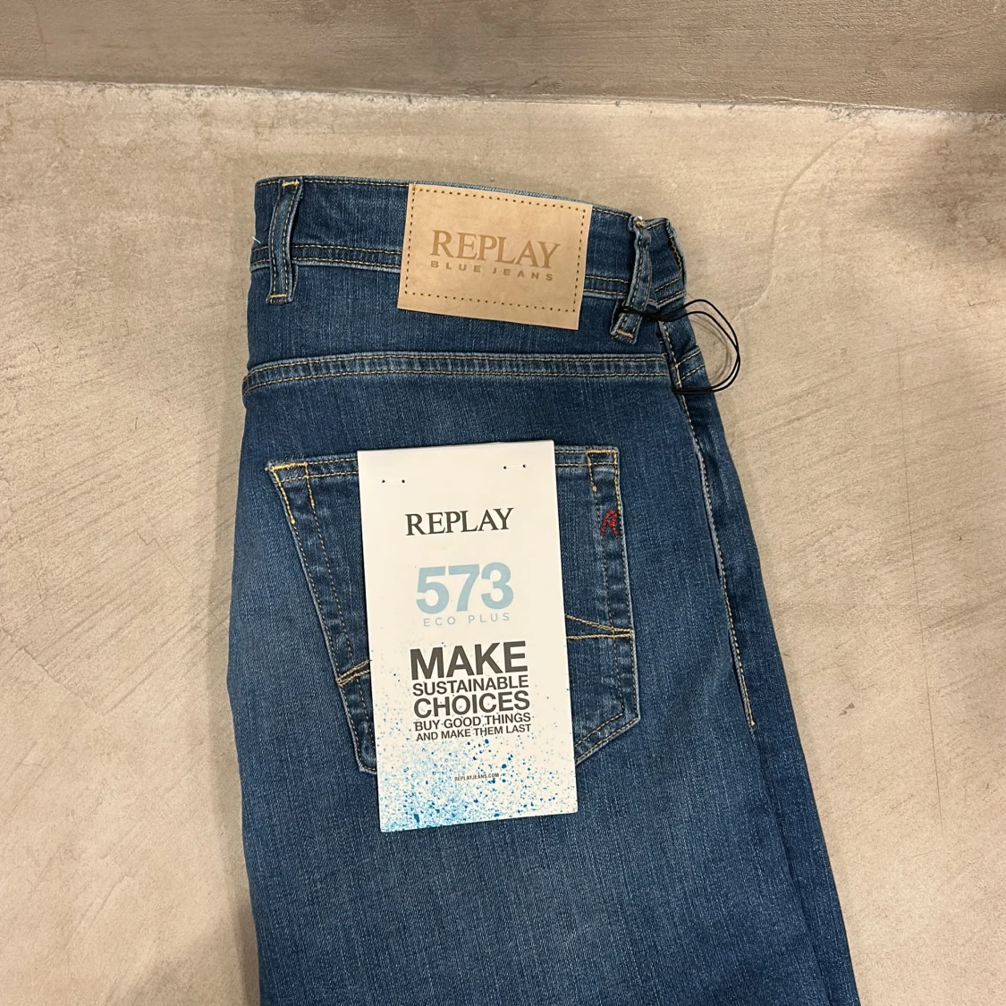 Blå Replay 573 Eco Plus jeans - 1