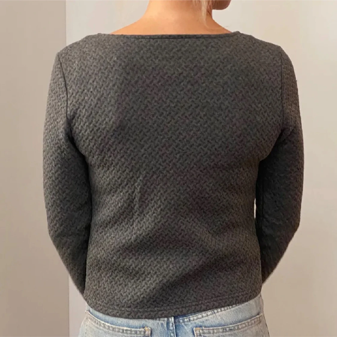 Grå kofta med dragkedja från VILA - 1