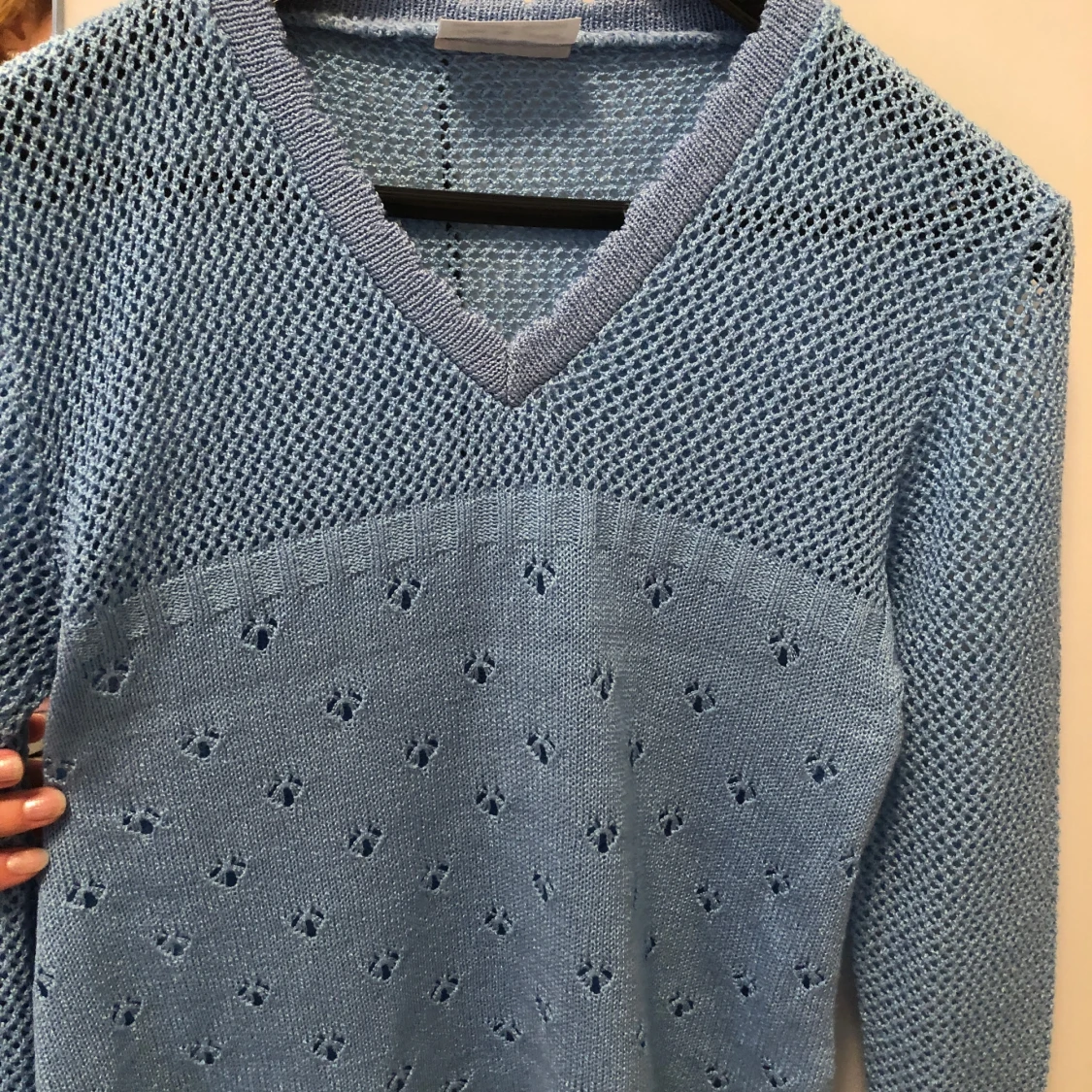 Ljusblå stickad tröja Side by Side - 2