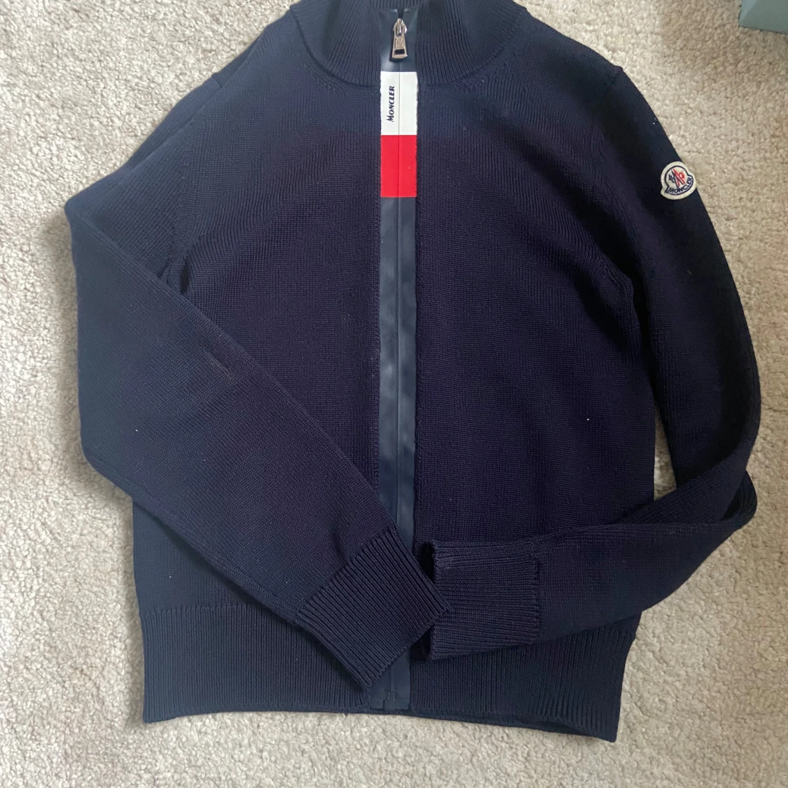 Mörkblå stickad tröja från Moncler