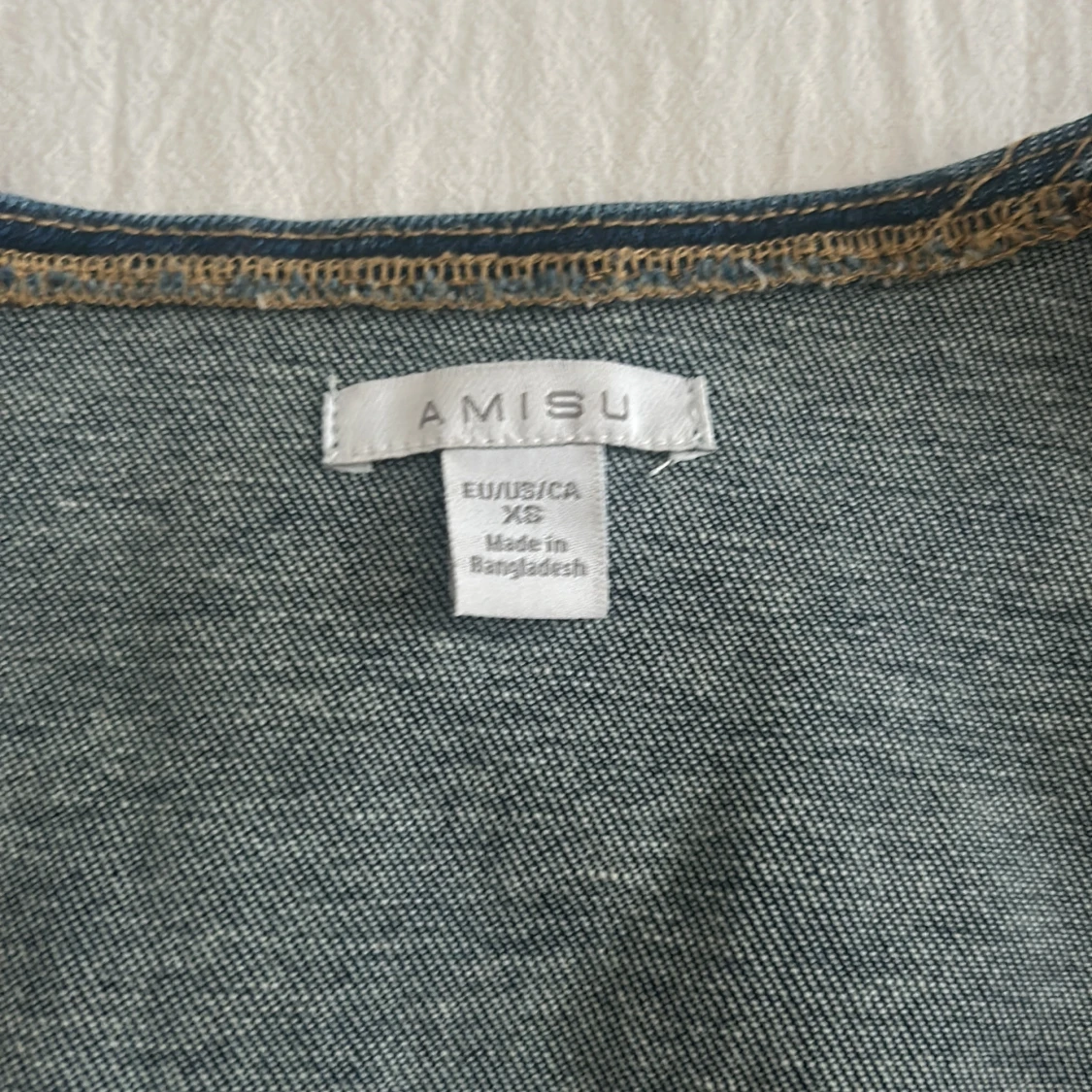 Mörkblå jeanskorsett från Amisu XS - 2