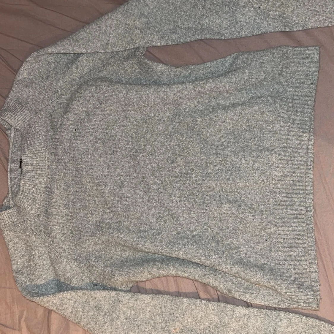 Grå/Grön Stickad Tröja från Vero Moda