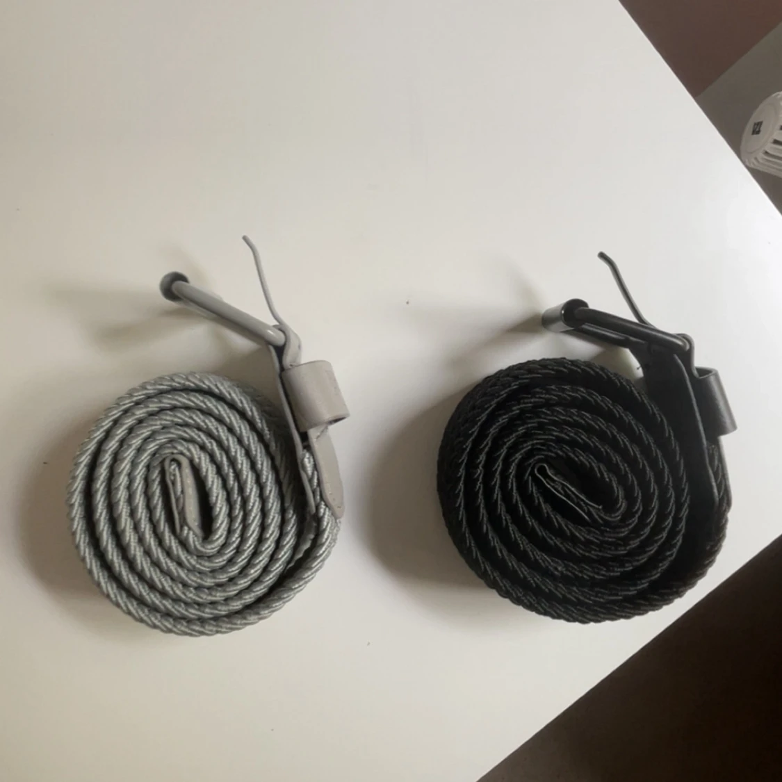 Urban Classics flätade bälten svart & grå - 3