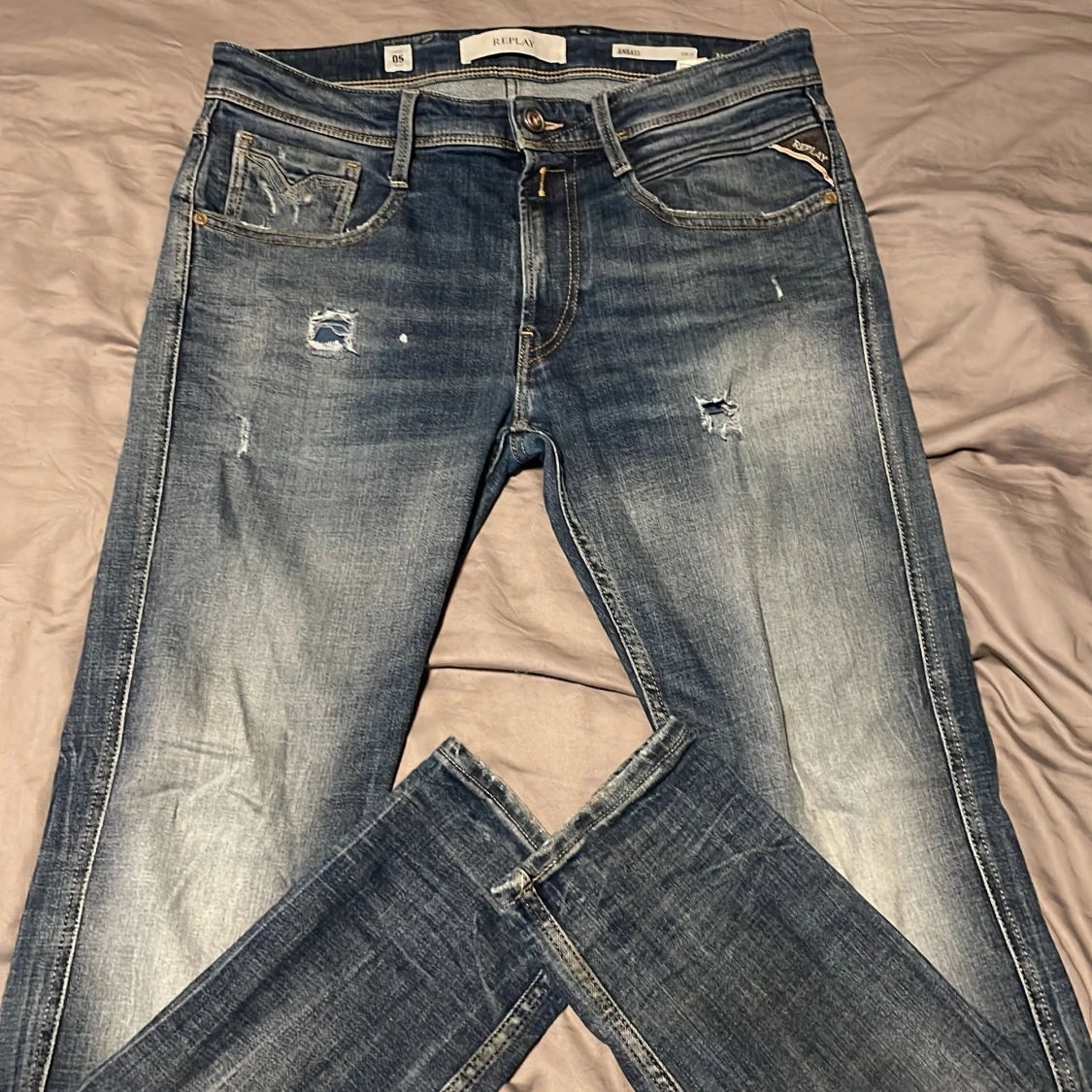 Replay Anbass blå slim fit jeans