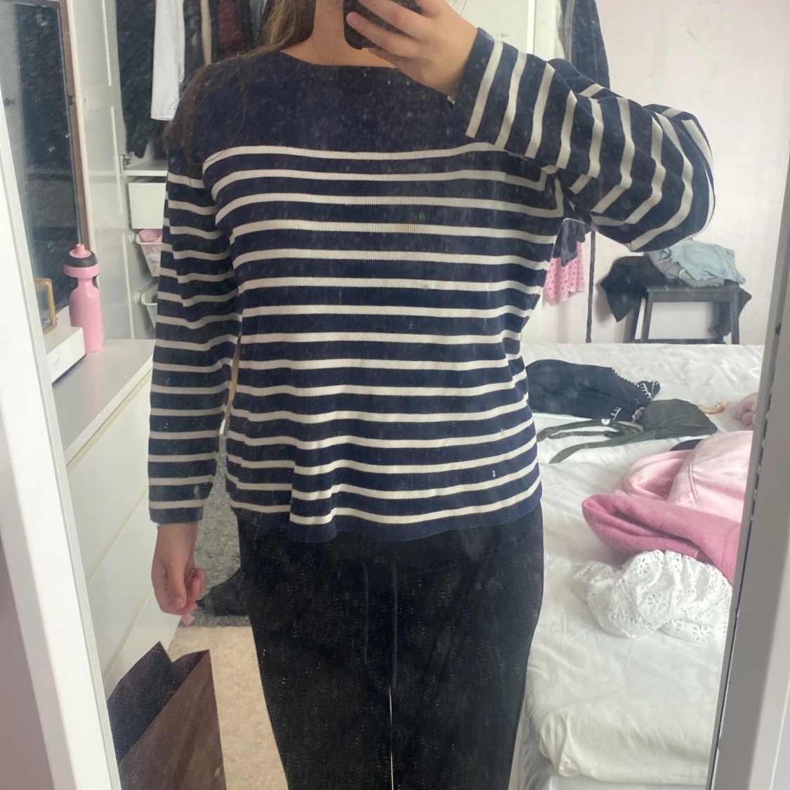 Randig stickad tröja från Rabalder