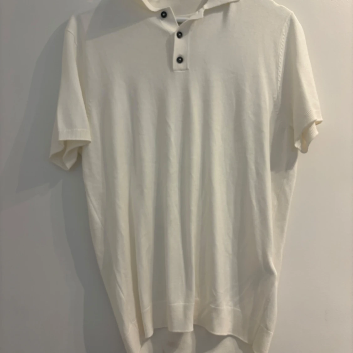 Vit pikétröja från Zara i bomull