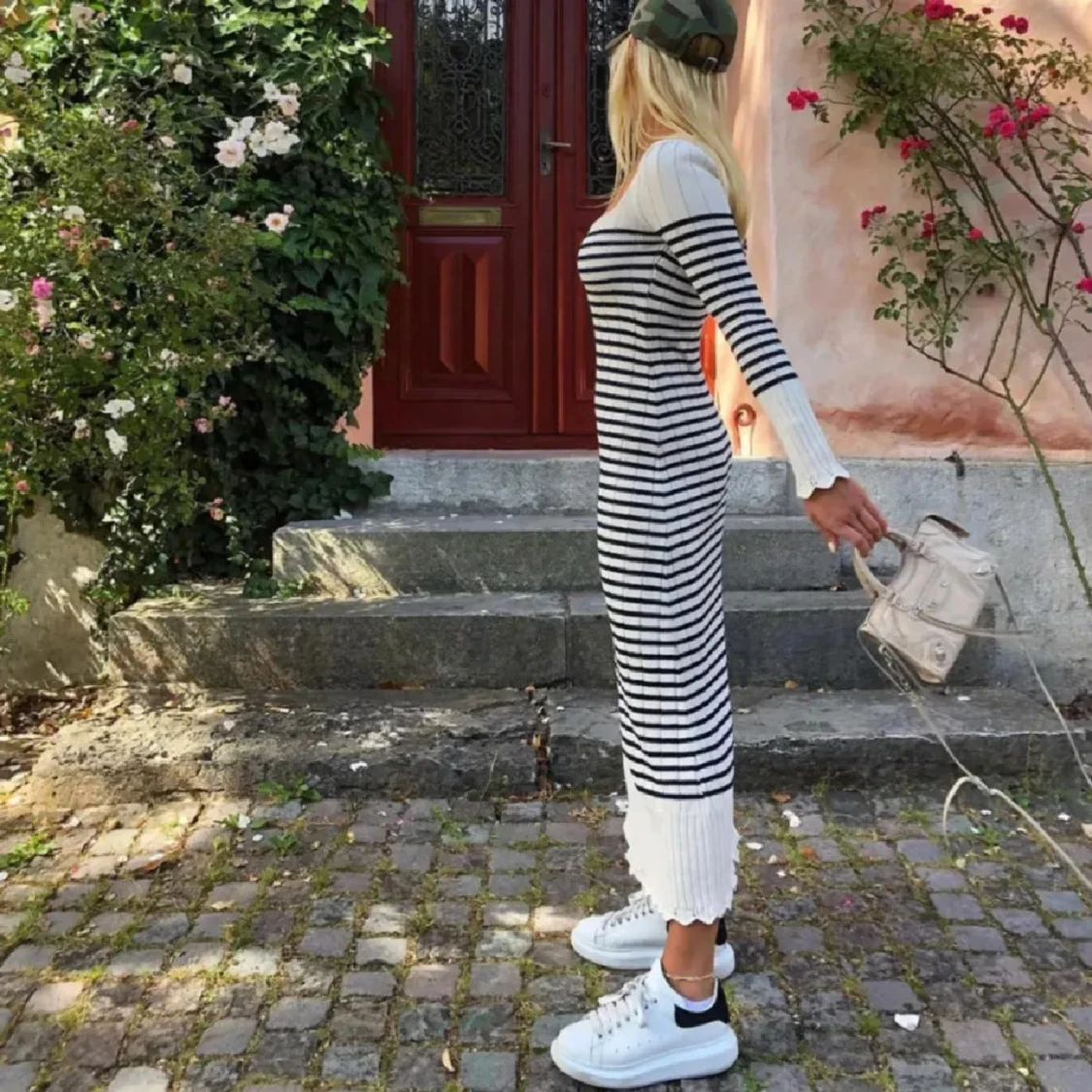 Randig långklänning zara - 1