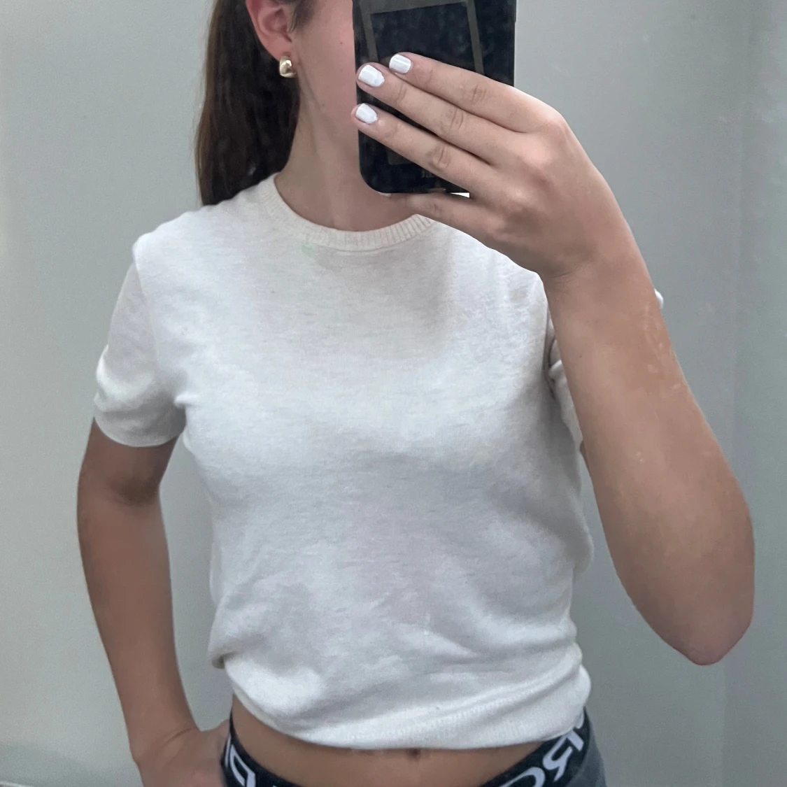 Vit kortärmad topp från H&M Divided